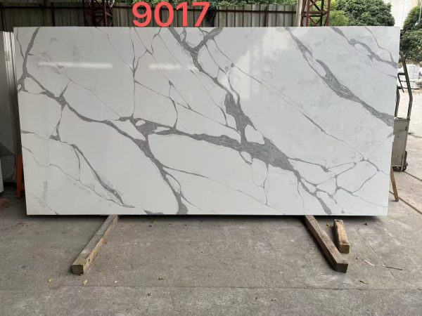 Calacatta artificial quartz stone slabs，quartz kitchen countertops slabs